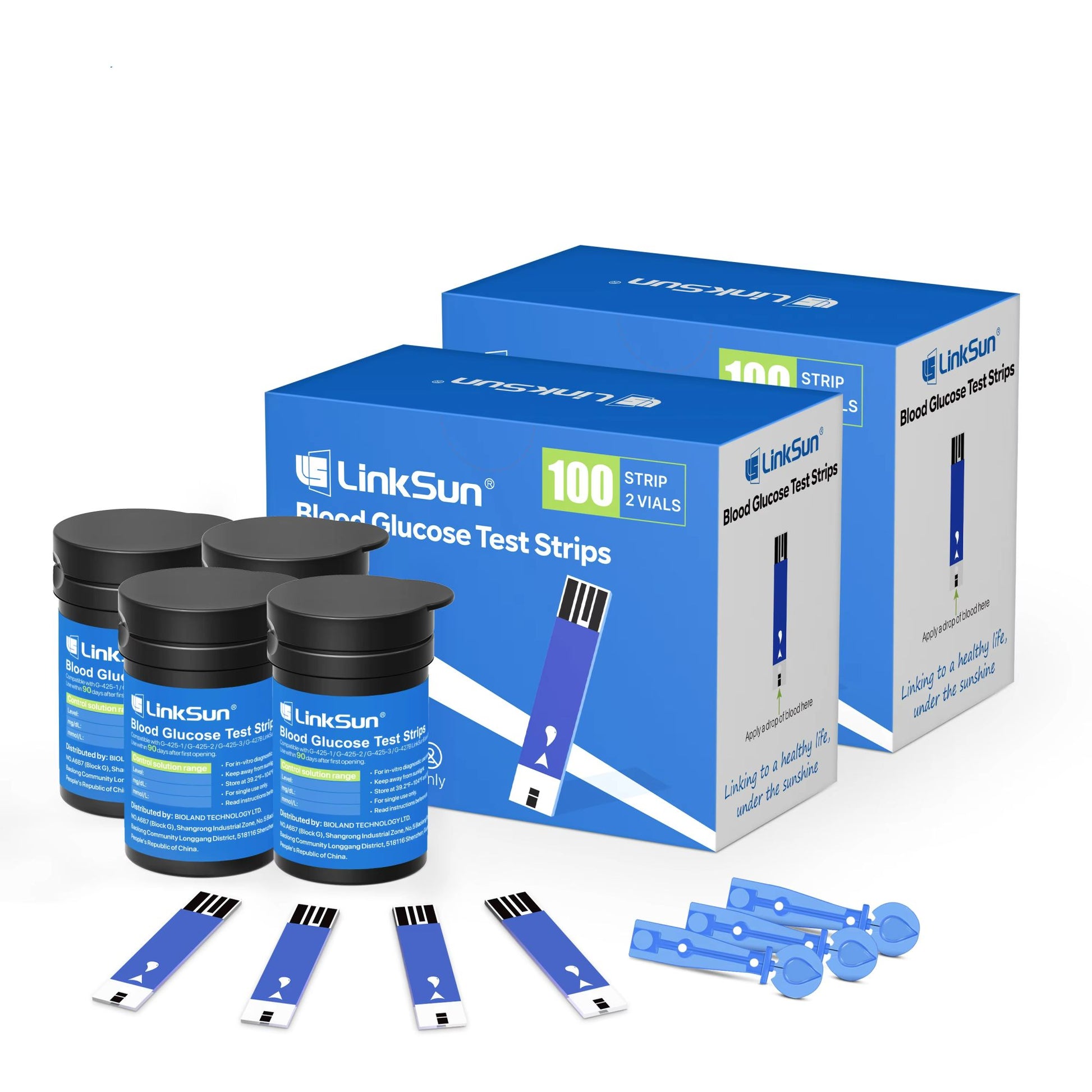 Kit com Tiras de Glicemia e Lancetas