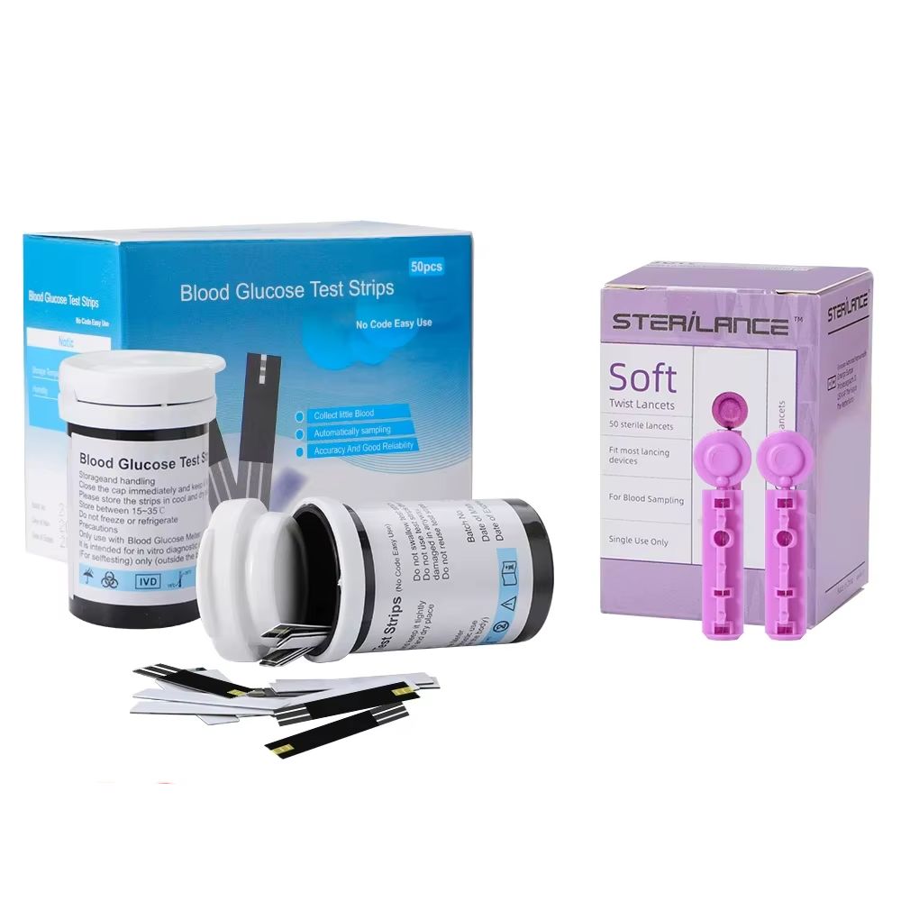 Kit Medidor de Glicose Digital com Tiras e Lancetas