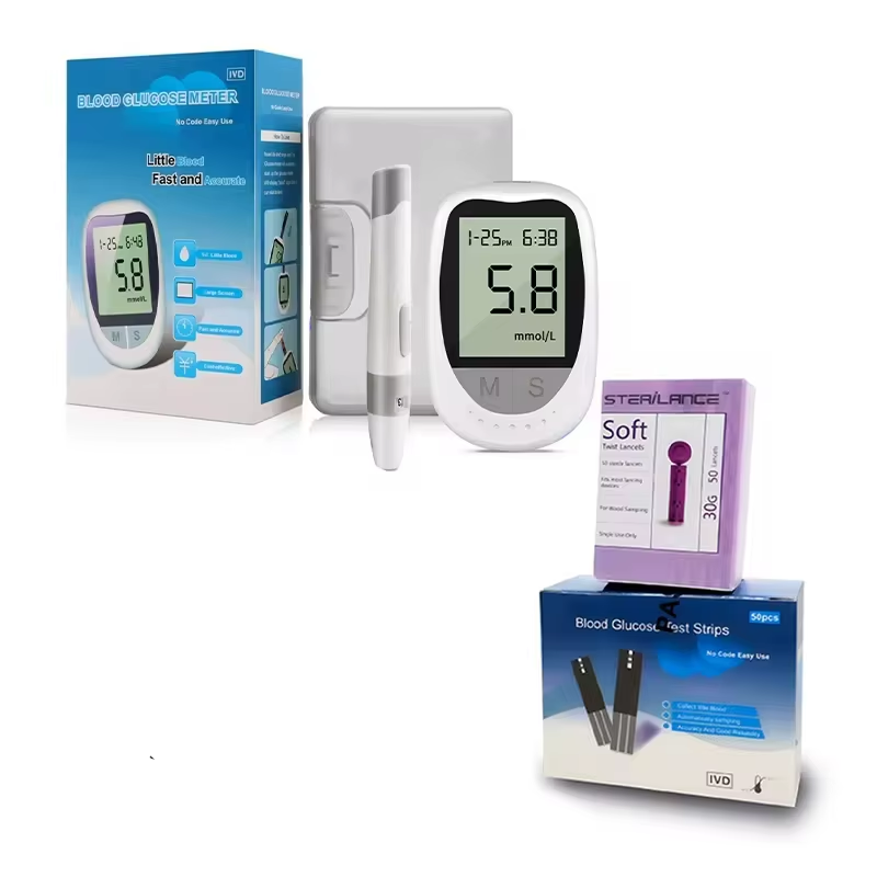 Kit Medidor de Glicose Digital com Tiras e Lancetas